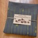 Raindrop Tea Towel - April Spring Showers - Handprinted Linen - Gray and Mustard Yellow - Original Design