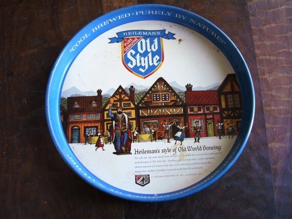Vintage Old Style Beer Serving Tray by Littleboxesvintage on Etsy