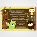 Woodsy Forest Friends Printable Baby Shower or Birthday Invitation -- Any Color