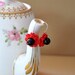 Flower Earrings with Gemstone Bead
