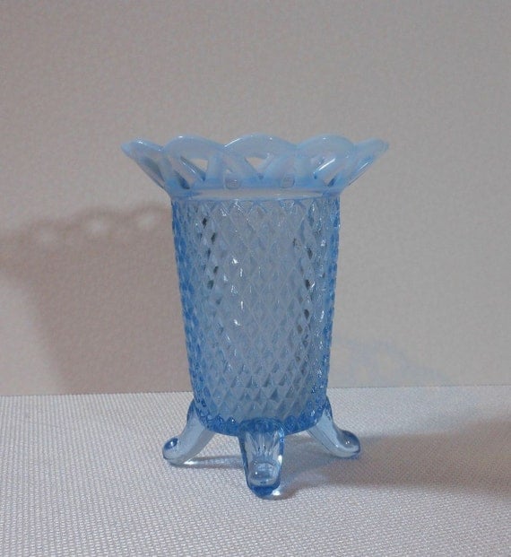 Vintage Blue Hobnail Depression Glass Vase By 2cool2toss On Etsy