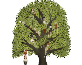The climbing tree - Largest size (A3, 11.7" x 16.5")