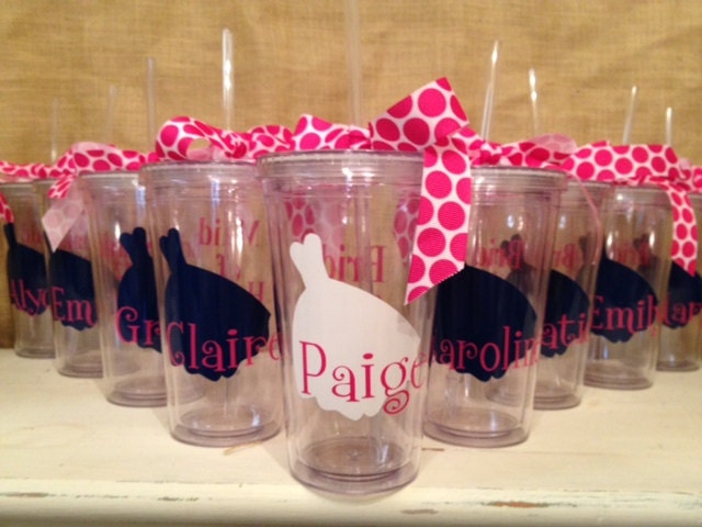 Wedding Party Tumblers- Set of 9