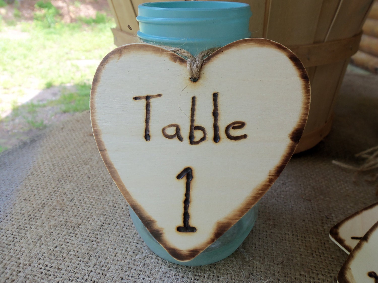 Rustic Heart Table Numbers for your Wedding - GoRustic Designs