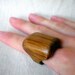 RESERVED FOR HAGIT Large Rectangle Mahogany Ring - Size 8.5