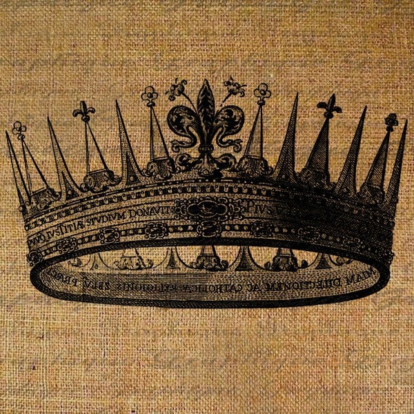 Fleur De Lis Crown Royal Digital Image Download Transfer To Pillows Tote Tea Towels Burlap No. 1510