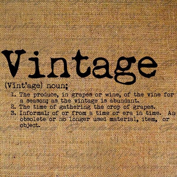 Dictionary Definition Word VINTAGE Typography Digital By Graphique