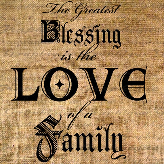 Greatest Blessing Love Of Family Word Quote Digital By Graphique