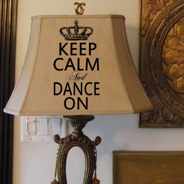 Keep Calm and Dance On Crown Dancer Dancing Ballet Modern Digital Image Download Sheet Transfer To Pillows Totes Tea Towels Burlap No. 2787