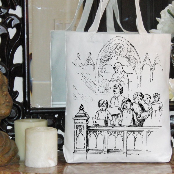 CHRISTMAS Carolers Caroling Singing Choir Music Children Digital Collage Sheet Download Burlap Fabric Transfer Pillows Tote Tea Towel 3186
