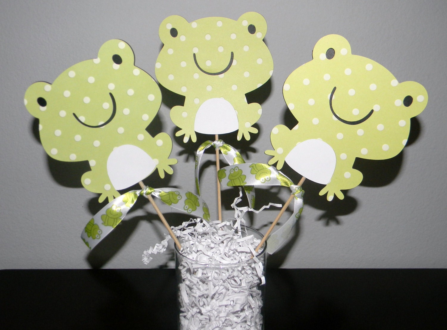 Froggy Party Centerpiece Picks - Set of 3