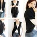 Womens Versatile and Convertible Wrap Top Shrug in Grey