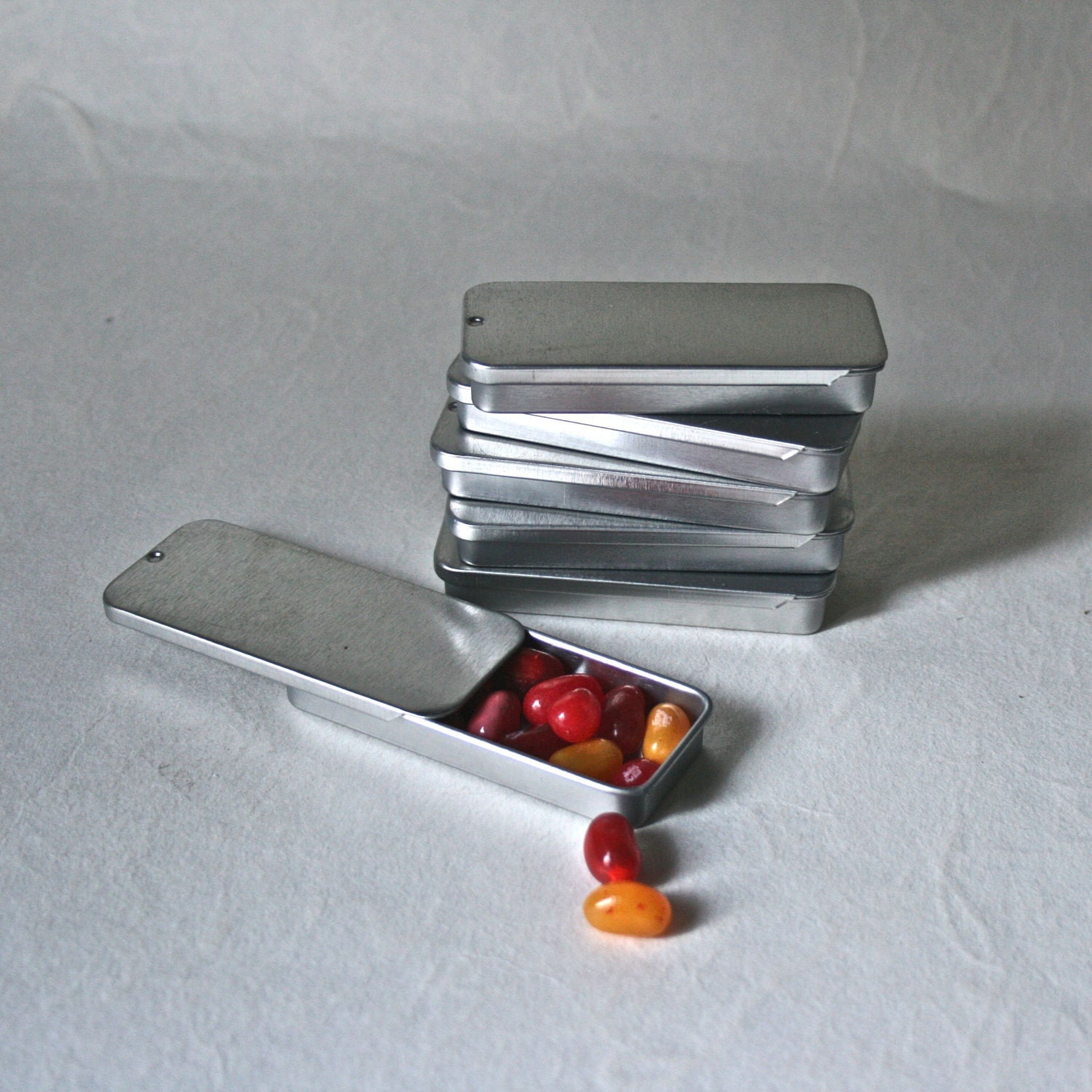 Metal Tin with Sliding Lid for Altered Art Parts Storage Gift Packaging