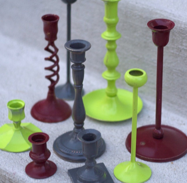 Items similar to Unique and Funky Instant Candle Holders Set of 9 on Etsy