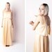 vintage 70's peach maxi dress summer bohemian new old stock with tags women's jc penny