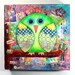 Owl Painting Collage Artwork "Watch the world go by", Original Colorful Painting on Wood Panel Canvas on Etsy (8 x 8 on wood panel canvas)