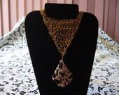 Crochet beaded necklace
