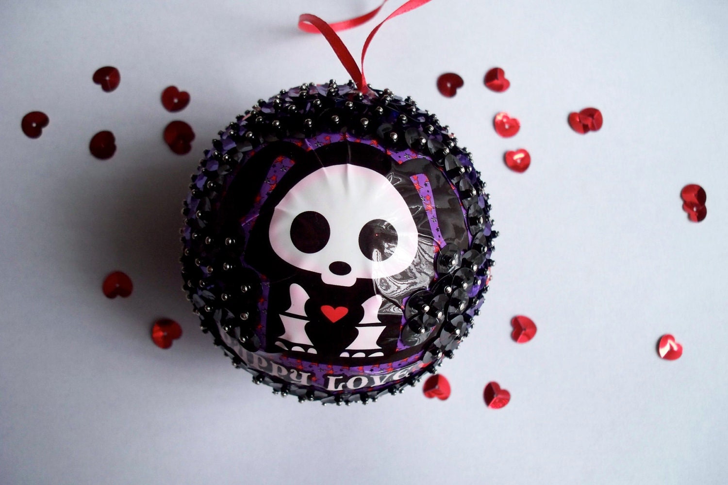Clearance Sale - Dax Puppy Love Sequin Bead Ornament Skelanimal