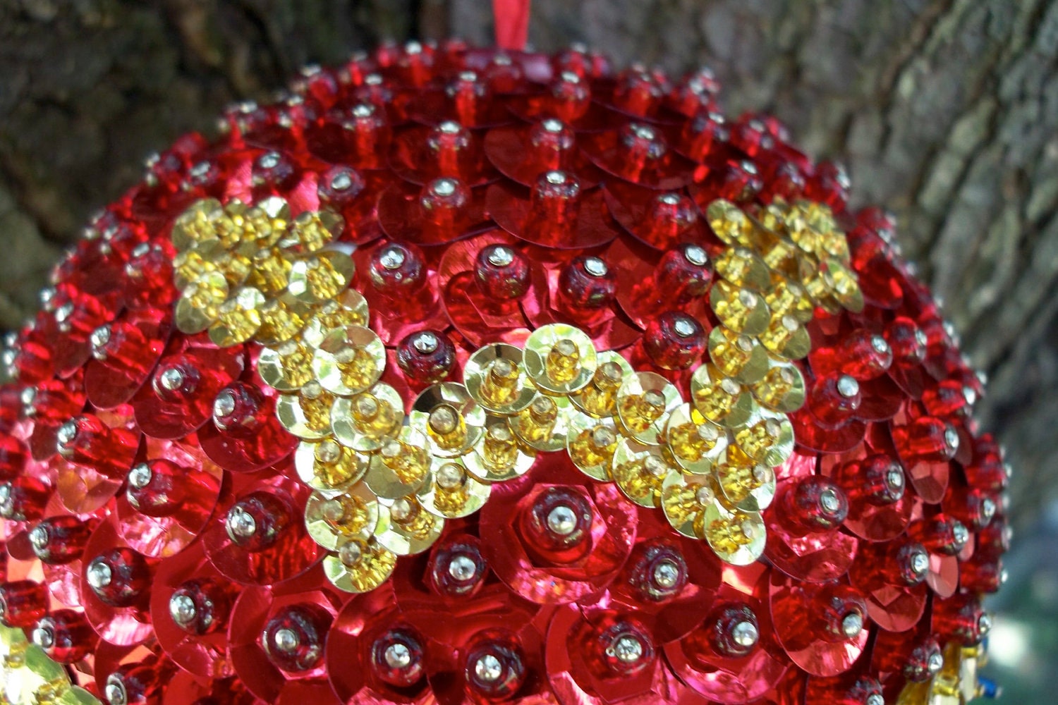 Wonder Woman Sequin Bead Ornament