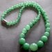 Variable Size Light Green Jade Beads Necklace  T2281