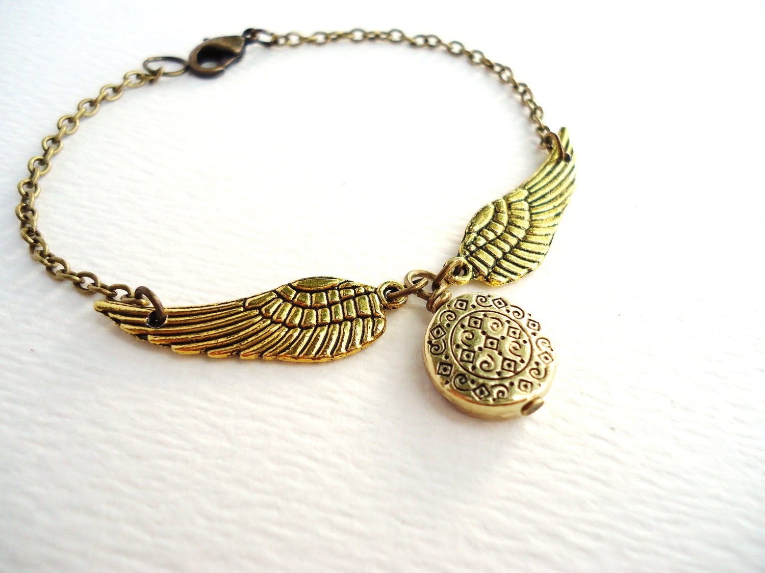 Steampunk Flying Golden Orb Bracelet