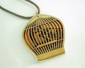 Love Birds Pendant, Love Birds in a Cage Pendant