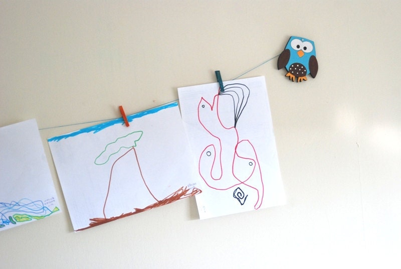 Lions - Children's Artwork display hanger - orange wall art, kids art hangers, boys wall decor, baby shower decoration