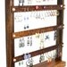 Jewelry Holder - Jewelry Display, Caribbean Rosewood, Necklace Holder. Holds 72 pairs, 8 pegs. Earring Holder - Jewelry Organizer