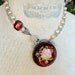 Antique Rose Horse Bridle Rosette Repurposed Assembled OOAK Necklace