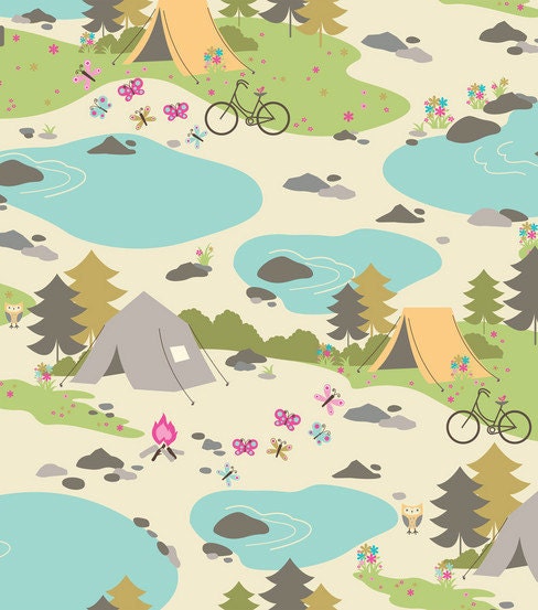 Camping Trip - Flannel - Fabric - 23 inches