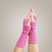 Fingerless Gloves - pink, hand crocheted wrist warmers