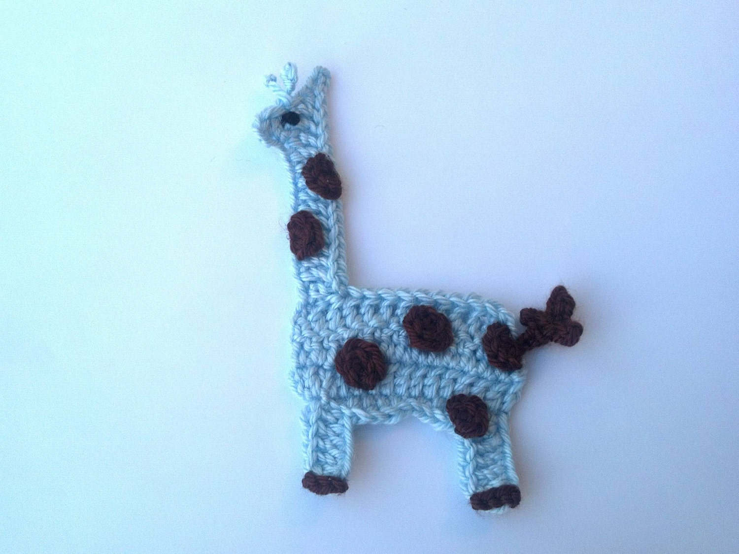 Crochet Giraffe Applique Handmade for scrapbooking/ flat back/ trim/ embellish