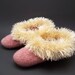 Warm Fuzzies, a crochet felted slipper PDF Pattern