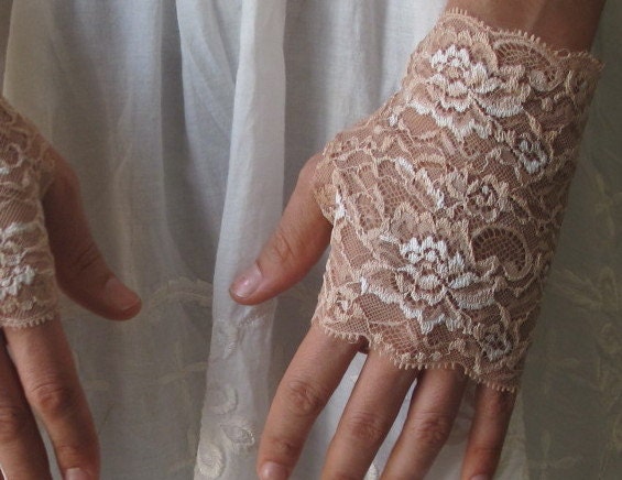 Lace Gloves, wedding accessory CREAM, bridal accessory, fairy, ivory