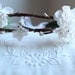 Wedding Double Flower Crown, Woodland  Fairy Flower, White or Ivory Tiara,  bridal, flower girl - ISABELLE -