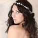 Tiny Rustic Flower Crown, woodland wedding, bridal accessories, wedding hair, tiara, white,flower halo- JANELLE -