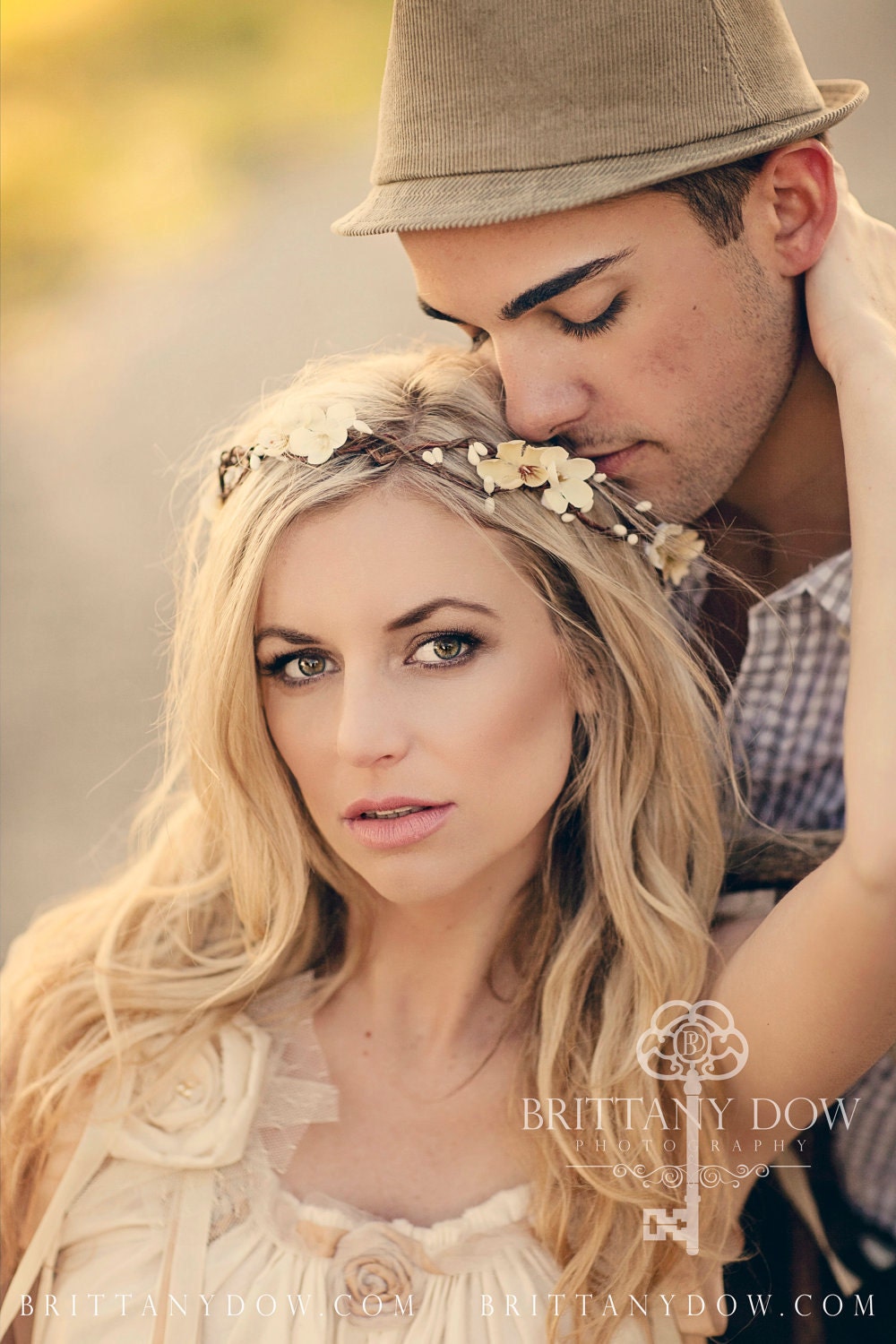 Flower Crown, Ivory Wedding Flower Headband, hair flower, fairy wedding hair, hair accessory, flower girl - ANABELLE -