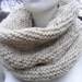 infinity scarf large cowl in oatmeal wool acrylic blend