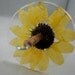 Resin Drop Spindle Yellow Sunflower
