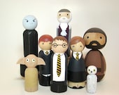 The Potter Posse - Harry Potter Hand Painted Wood Collectable Play Peg Doll Set