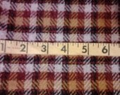 Vintage Fabric Heavy Wool-ish Brown Plaid Squares