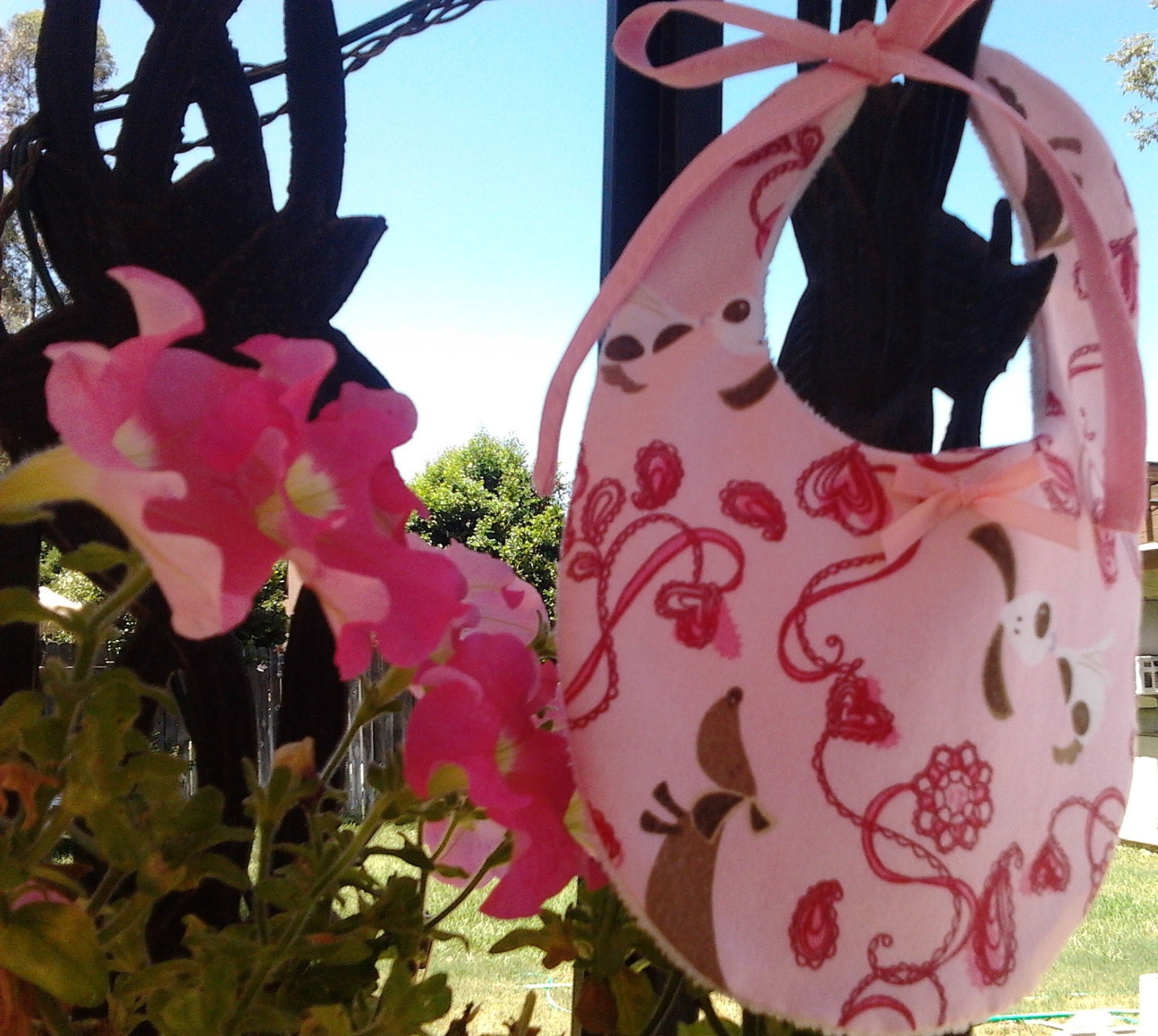 Infant Drool Bib Baby Girl Pink