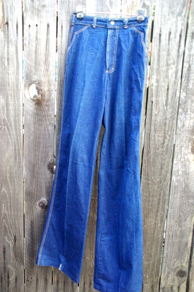 Vintage 1970s High Waist Bell Bottoms XS/S long