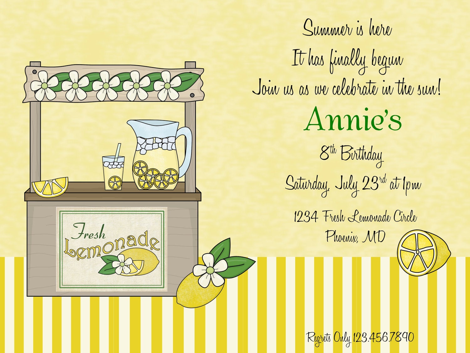 Lemonade Stand Birthday Invitation Il_170x135