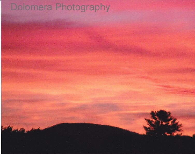 Amazing Sunrise, 5x7 Color Nature Photograph, Fine Art Print, North Carolina Mountains, Pastel Colors, Cloudy Sky, Wall Decor