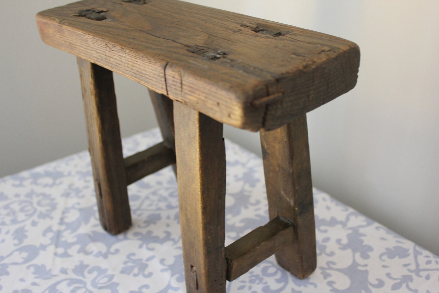 Antique Rustic Footstool