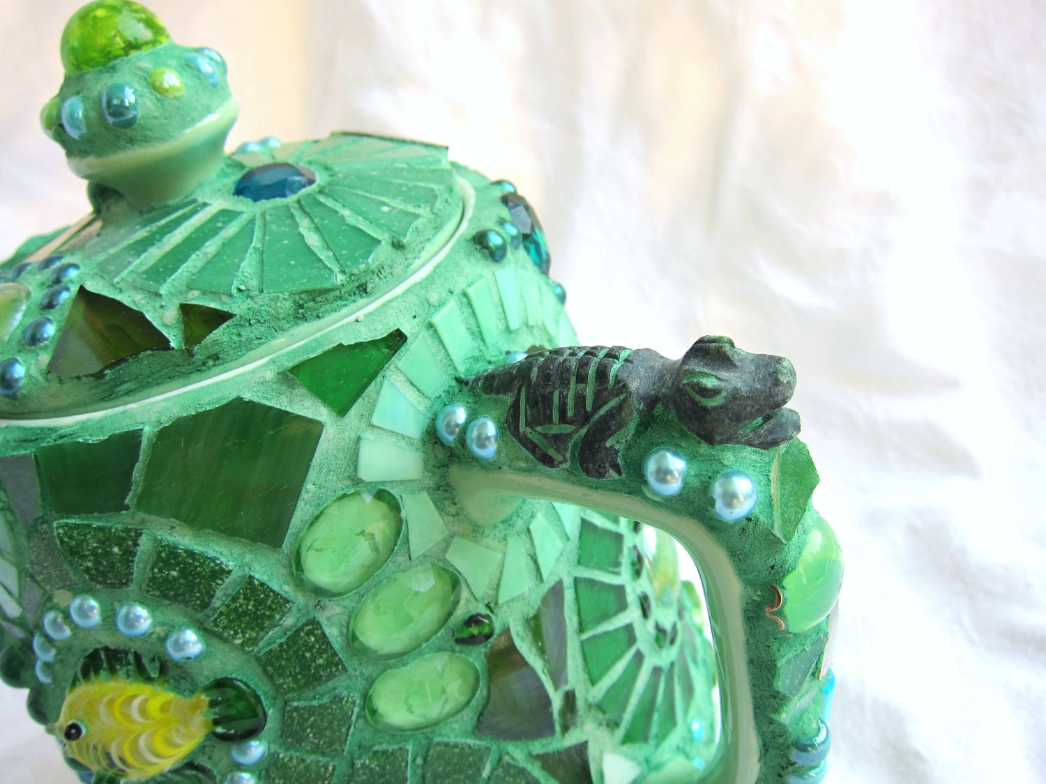 Wild Green Mosaic Teapot