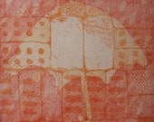 printmaking, hand pulled print, For Rainy People