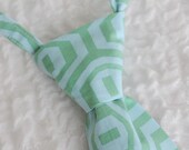 Green and Blue Geometric Toddler Tie - Modern - Boys Tie