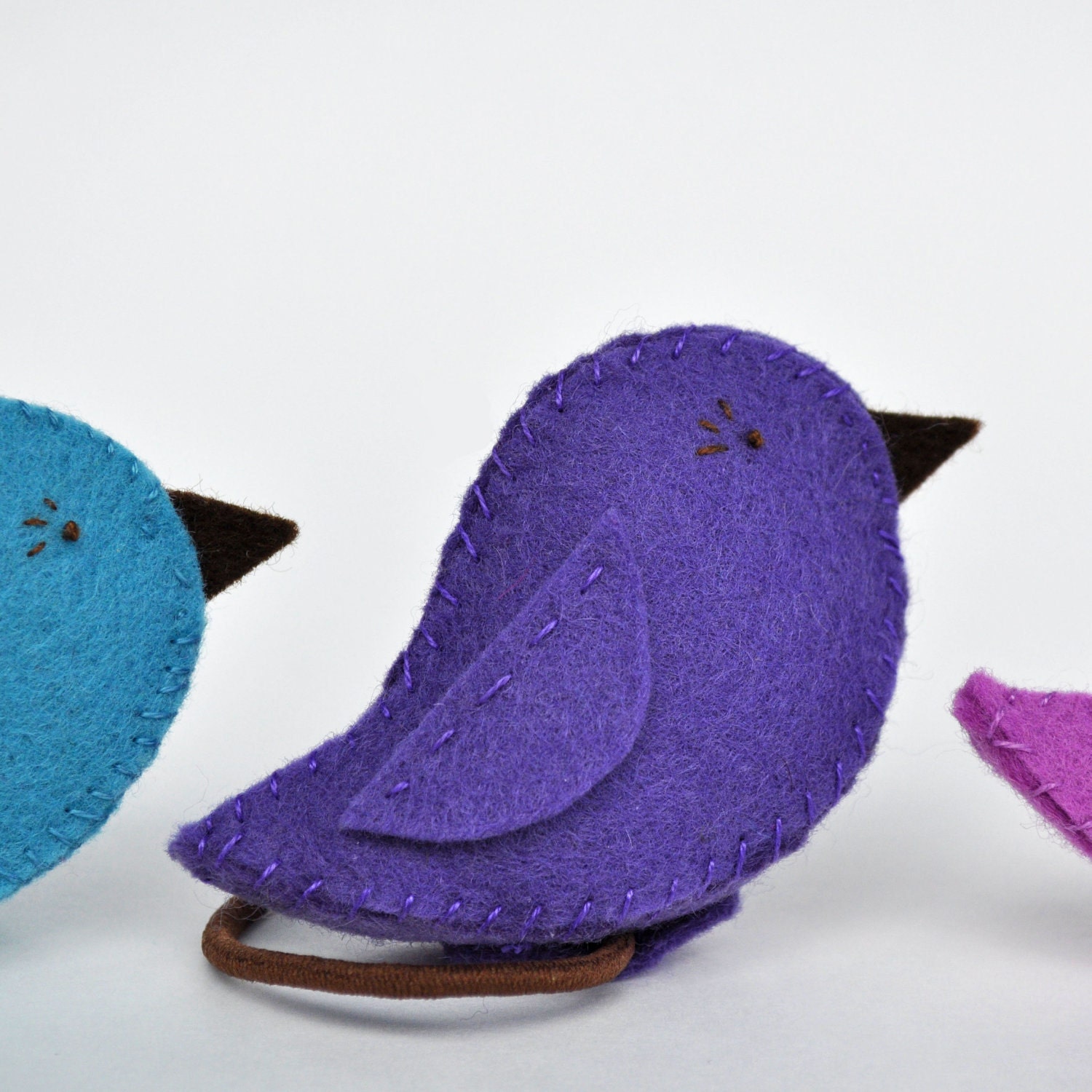 Spring Bird Hair Ornament - Ponytail Holder